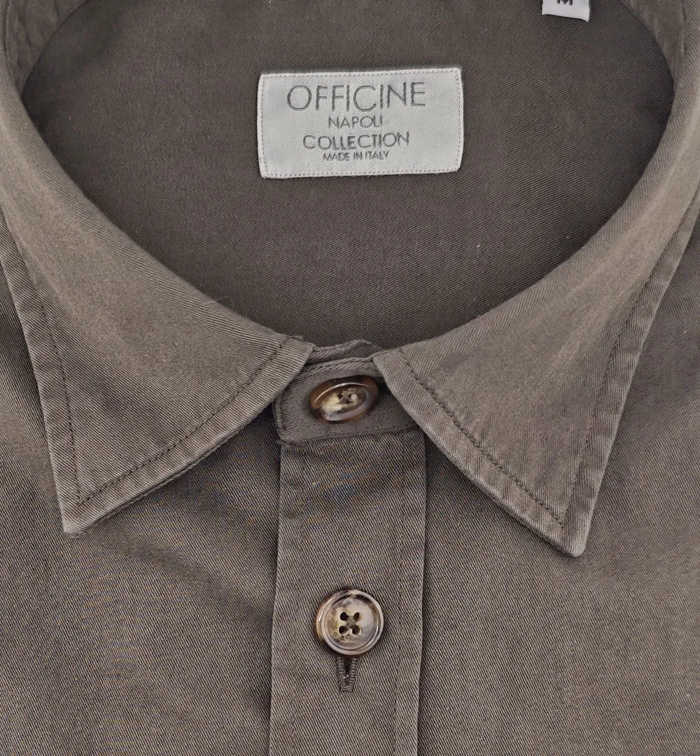 Officine Napoli Oder 1379 Over overhemd moro bruin