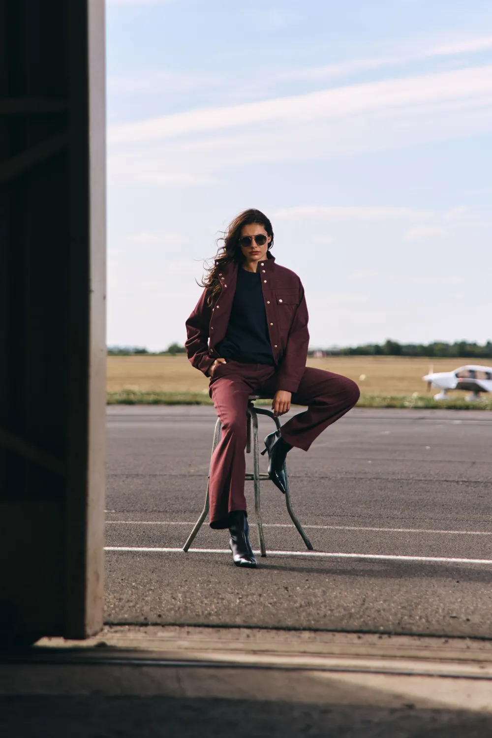 La Petite Etoile Vesky blouson bordeaux gemêleerd