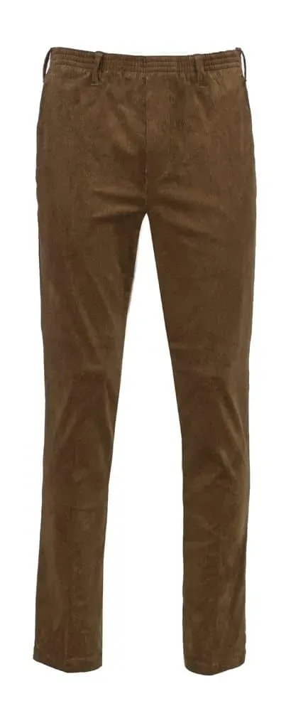 Luigi Morini Amberg heren pantalon rib terra