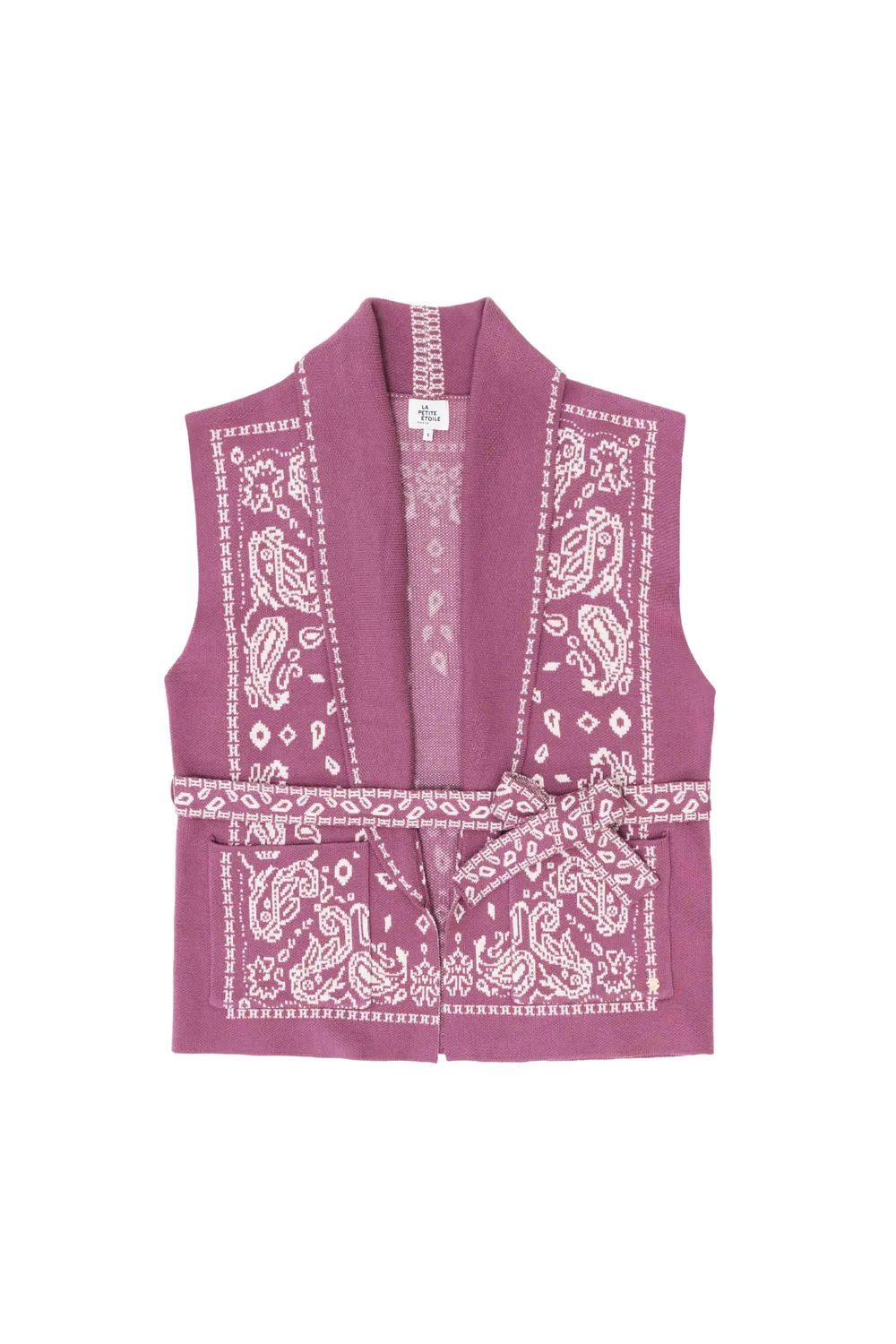 La Petite Etoile Molitor gilet parme met riem bandana