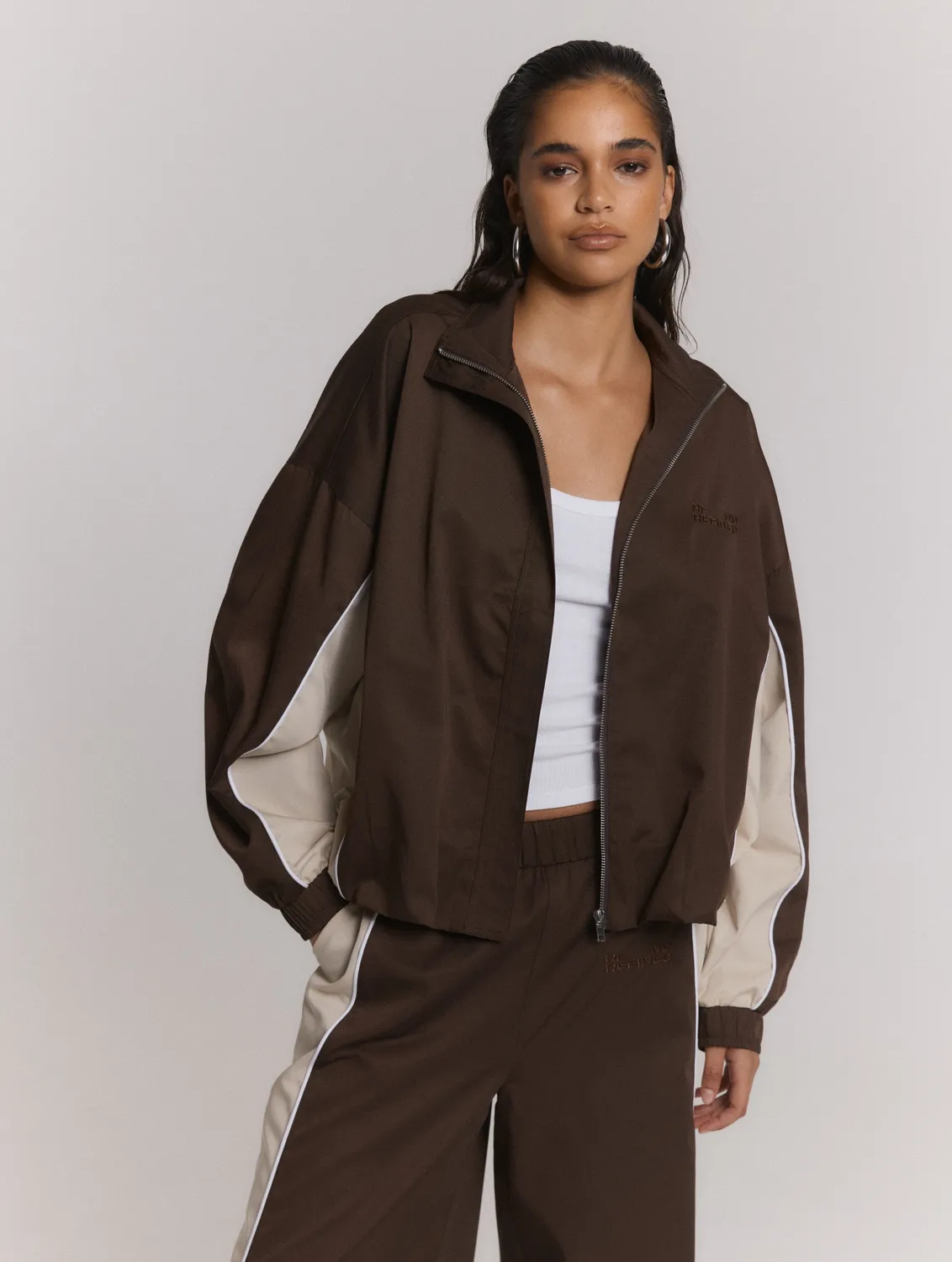 Amiek Annie jacket bruin beige sportjas