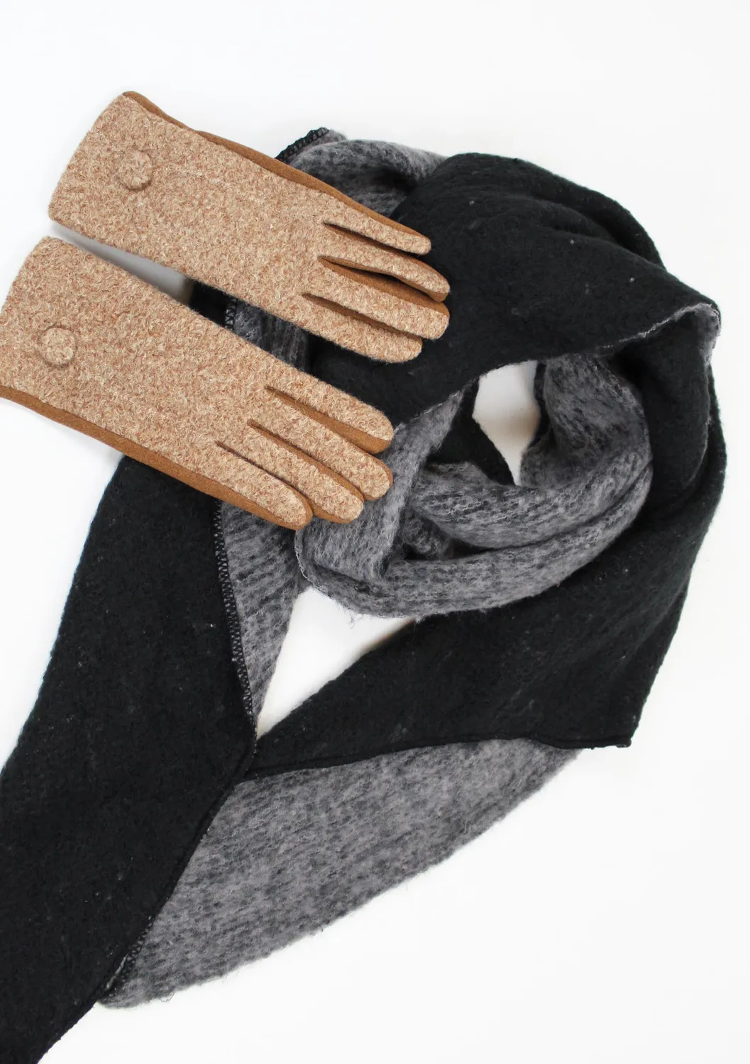 LOVEDRUNKY Cozy sjaal zwart 190 cm zacht