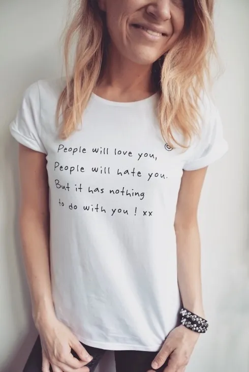 LOVEDRUNKY People Will Love You T-shirt wit
