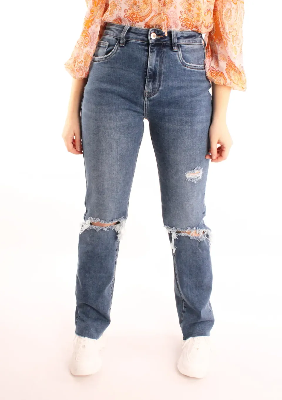 LOVEDRUNKY Ripped Straight jeans denim met gaten