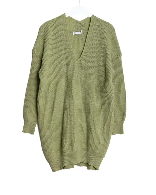 LOVEDRUNKY Knitted tuniek groen one size