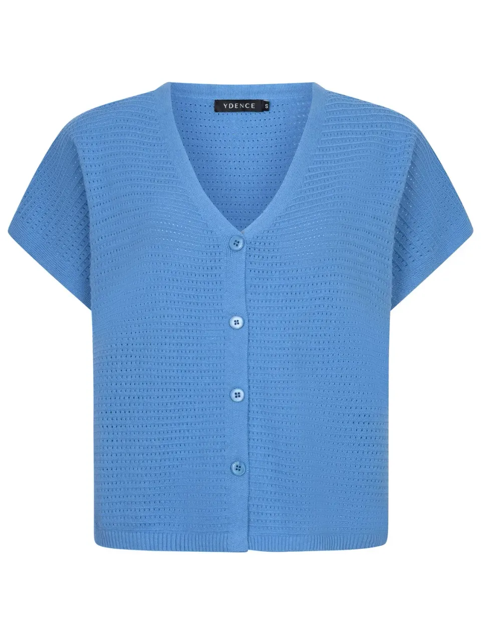 Amiek Knitted Top Elin blauw gebreide top dames