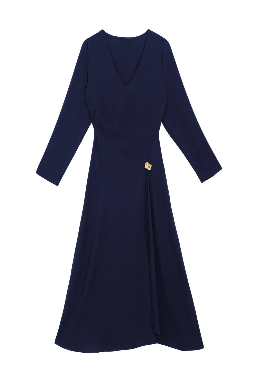 La Petite Etoile Rosalou jurk midi marine V-hals
