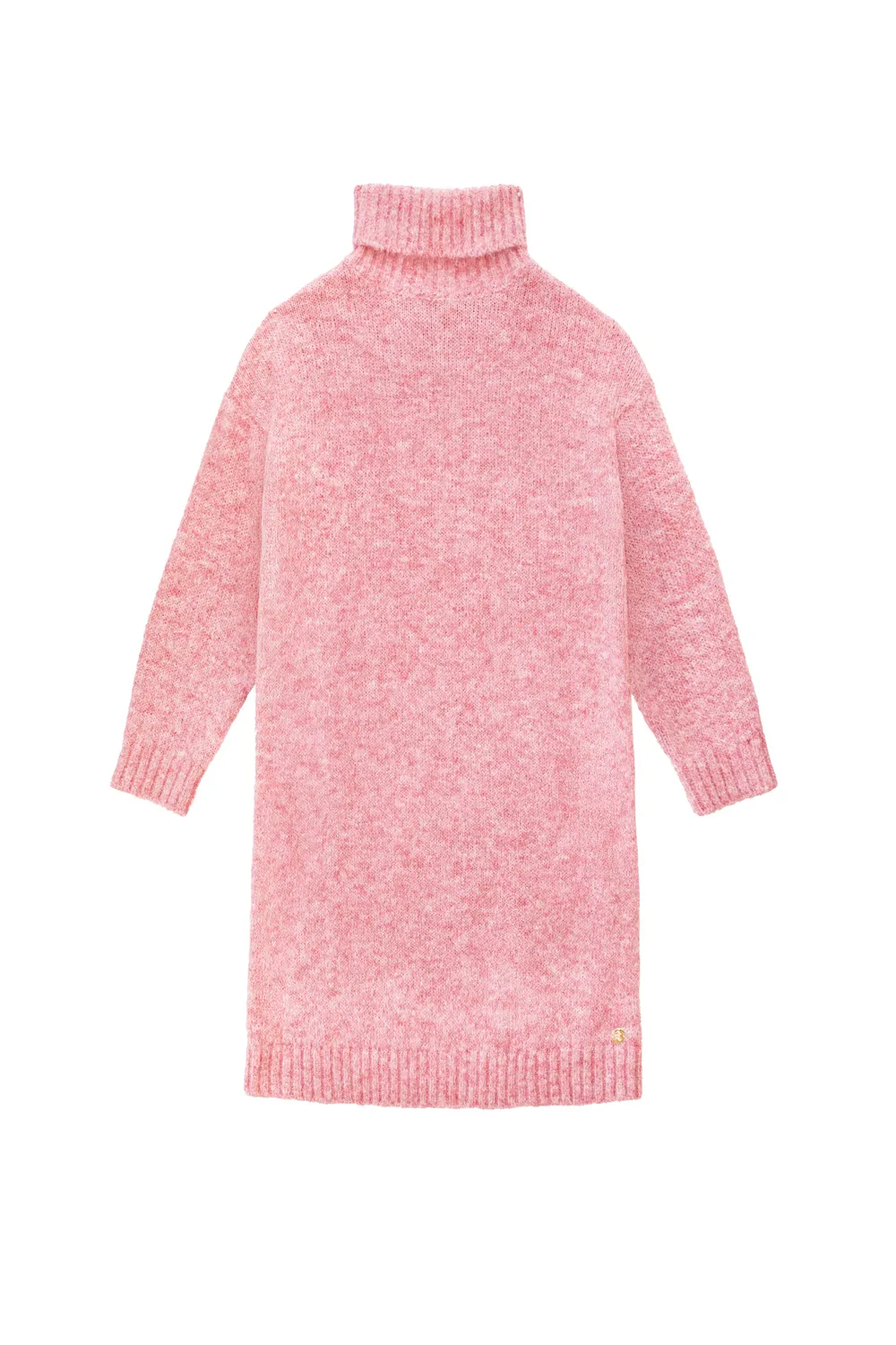 La Petite Etoile Mathea gebreide jurk roze knielengte