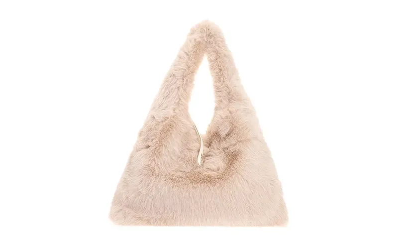 Amiek Verena Shopper tas naturel faux fur