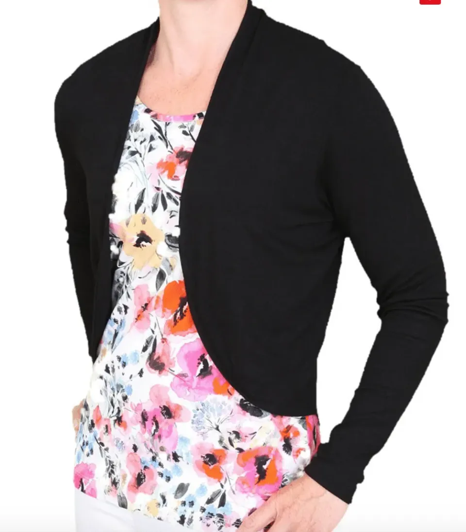 Lea H Liberia bolero vest zwart viscose
