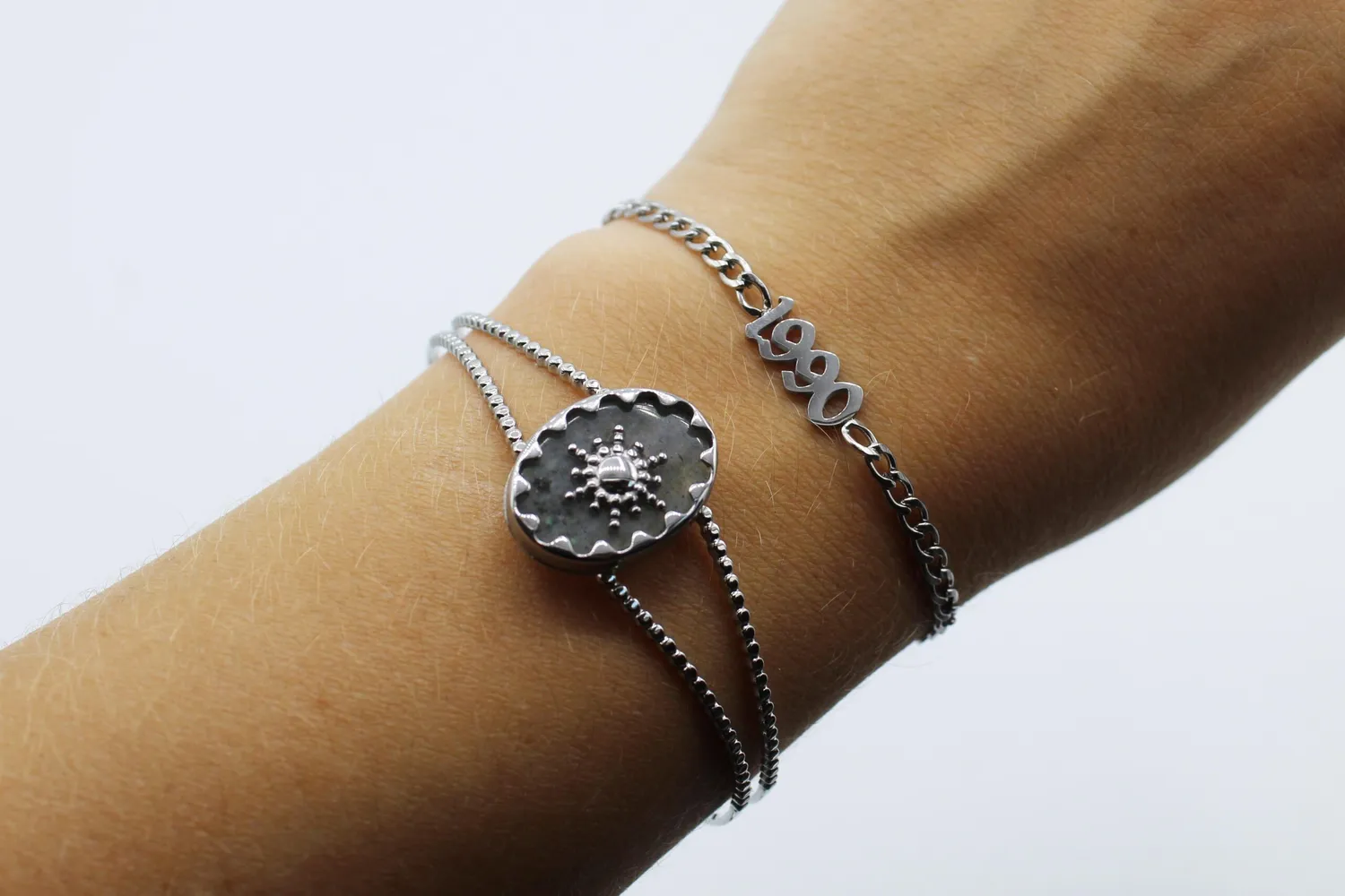 LOVEDRUNKY Geboortejaar armband zilver verstelbaar
