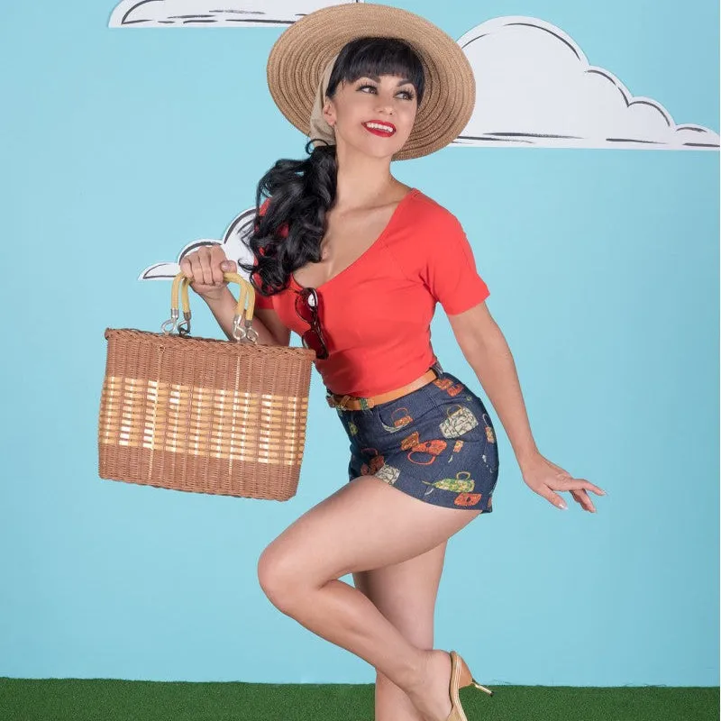 Tatyana Chica High-Waisted Shorts purses XS