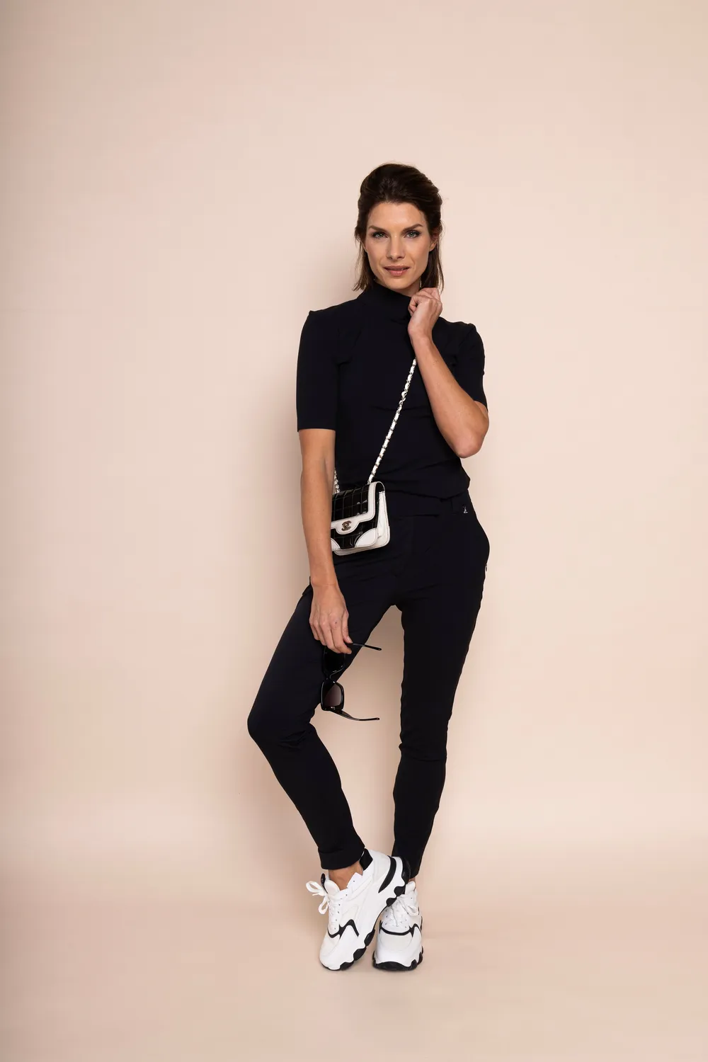 Laboutiek Leona Travel Trouser broek zwart slim fit