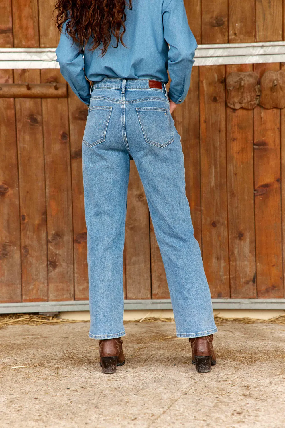 La Petite Etoile Pia jeans stone recht blauw