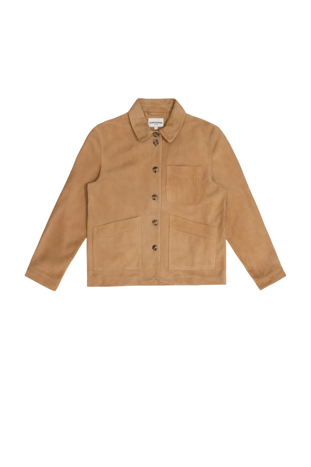 La Petite Etoile Fauline leren jas beige recht