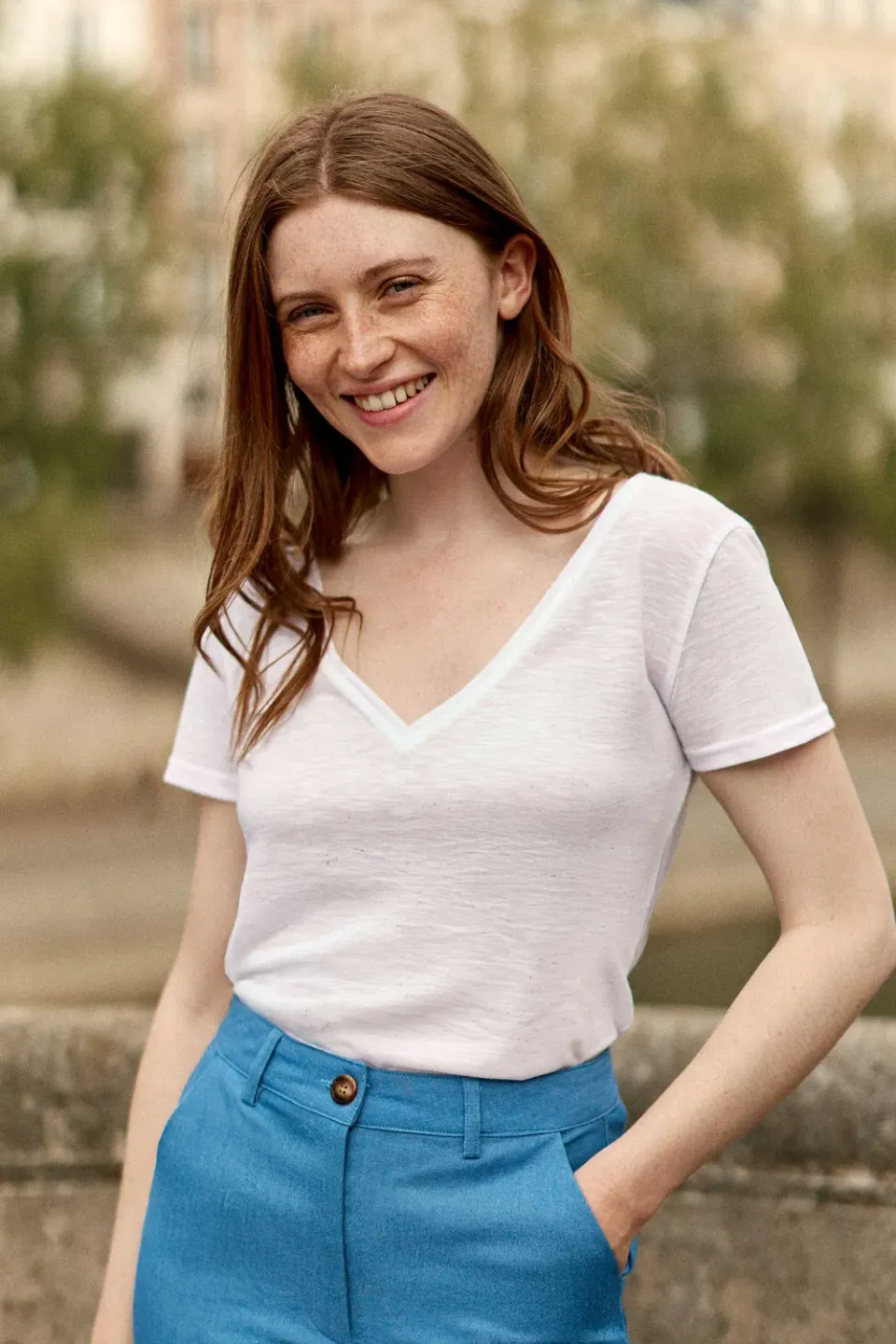 La Petite Etoile Elvie T-shirt wit basic katoen