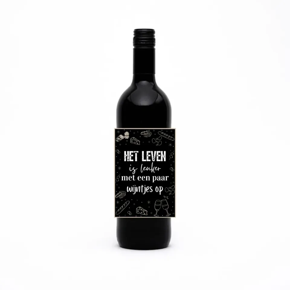 Amiek Wijnfles Rood Het leven fles