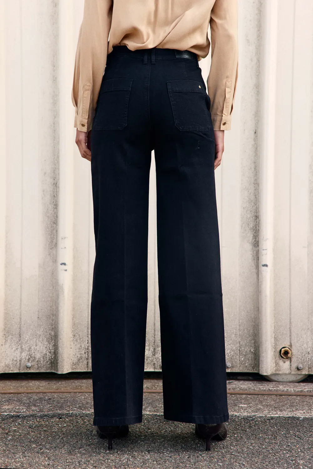 La Petite Etoile Petrona jeans zwart rechte pijp