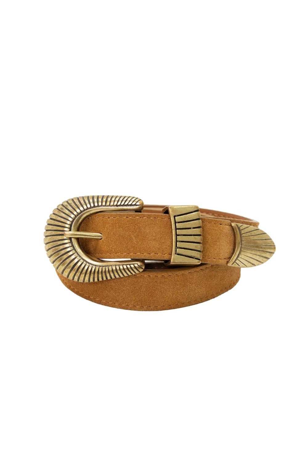 La Petite Etoile Alda riem leer camel 4 cm