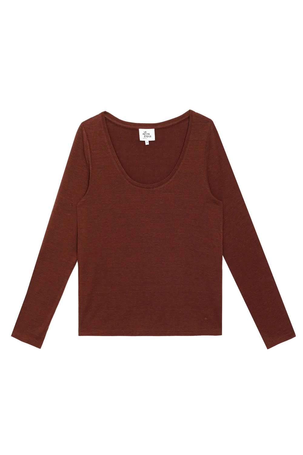 La Petite Etoile Tavy shirt hazelnoot lange mouw