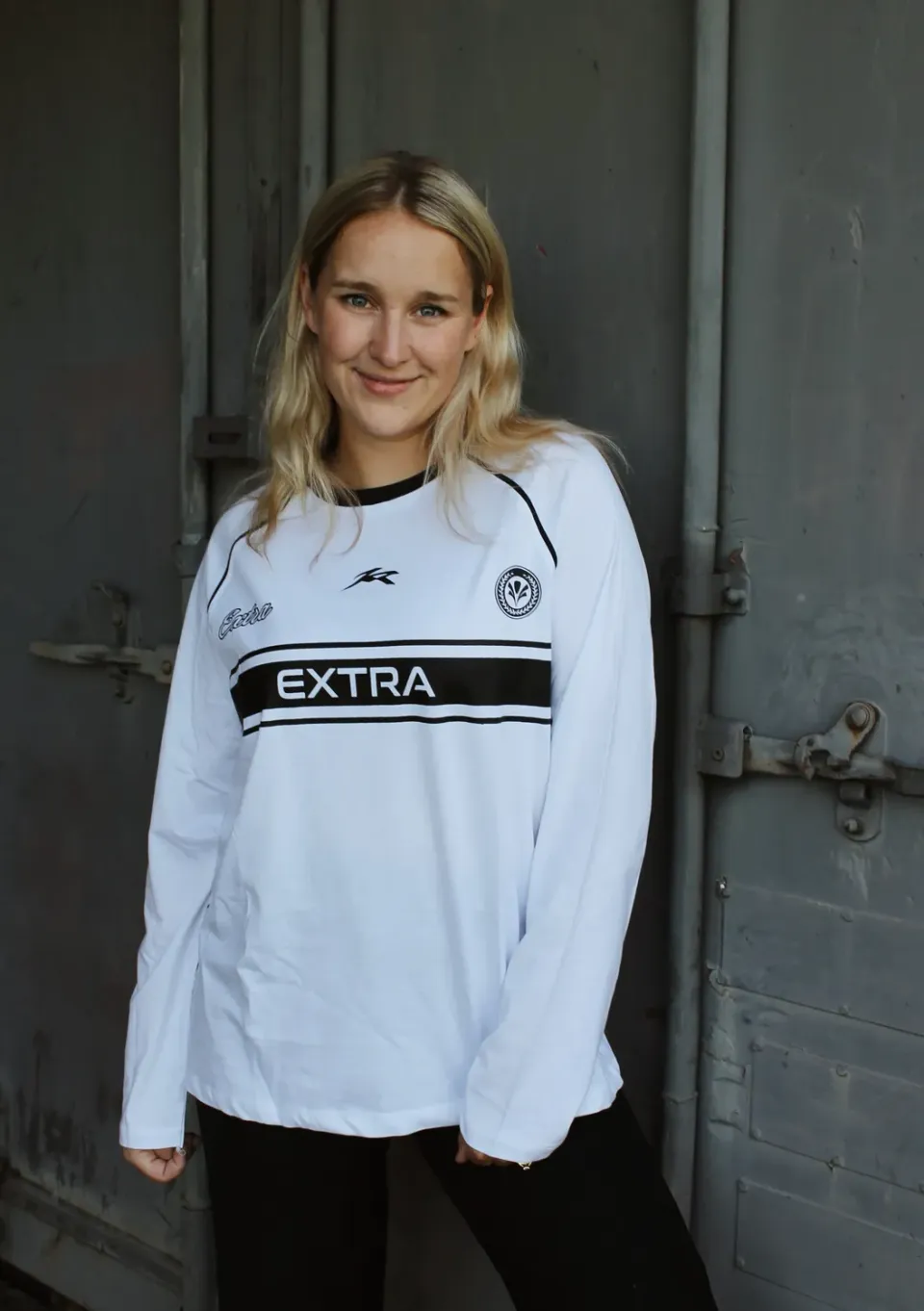 LOVEDRUNKY Jersey Extra longsleeve wit relax fit