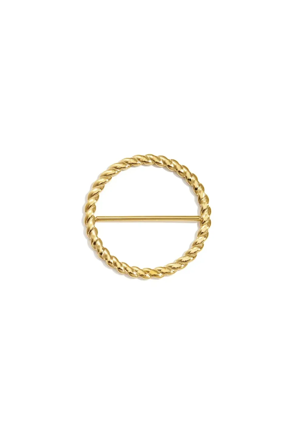 Amiek Swirl sjaalklem goud stainless steel
