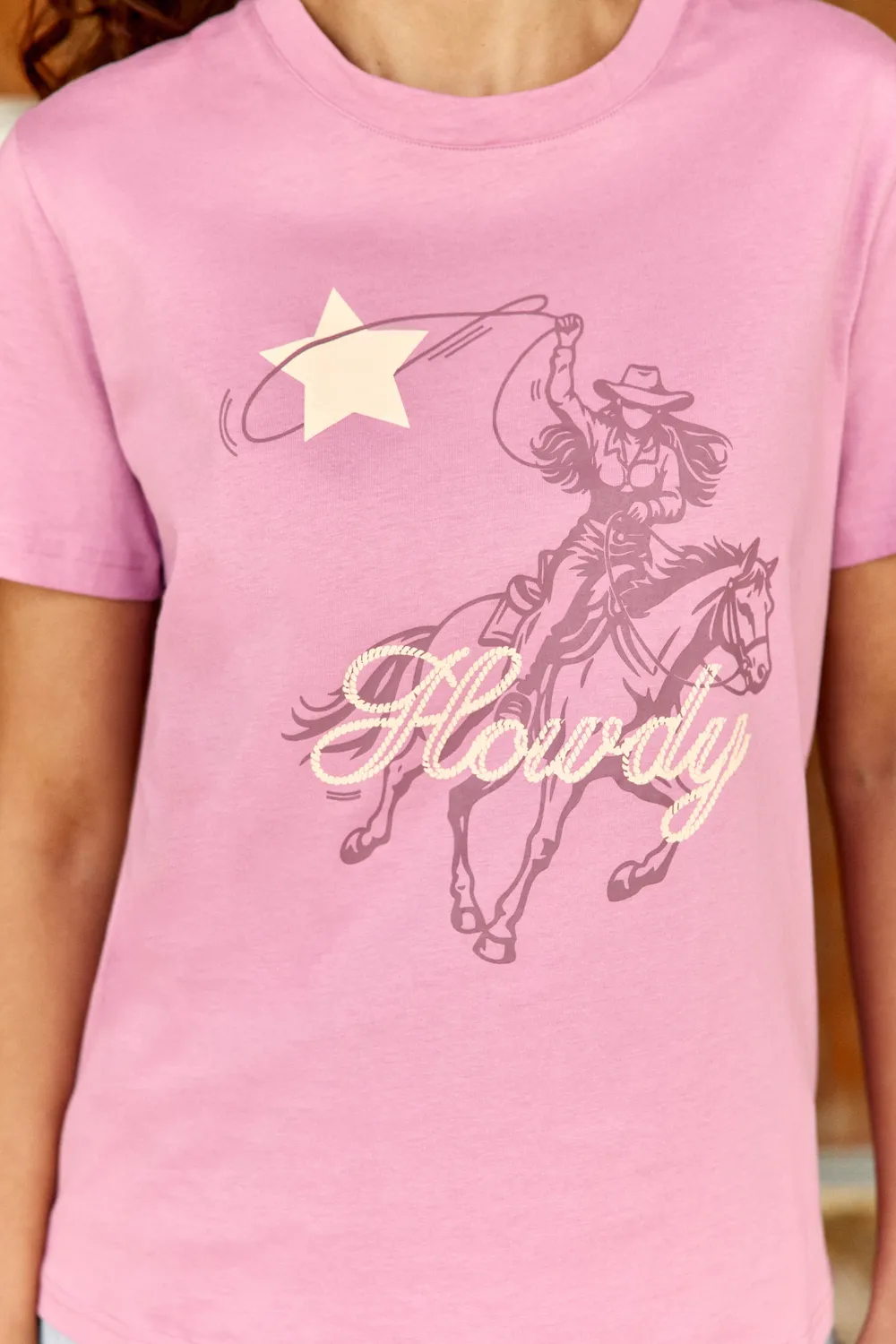La Petite Etoile Towdy T-shirt roze katoen Howdy