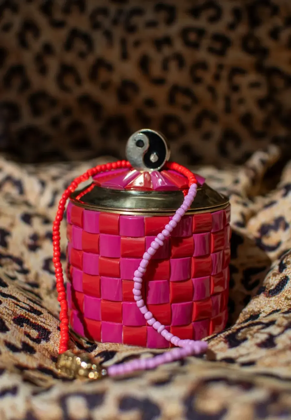 Amiek Treasurebox Yinyang sieradendoos rood roze