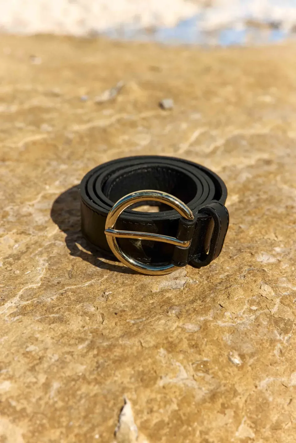 La Petite Etoile Dixon riem zwart leer gouden gesp