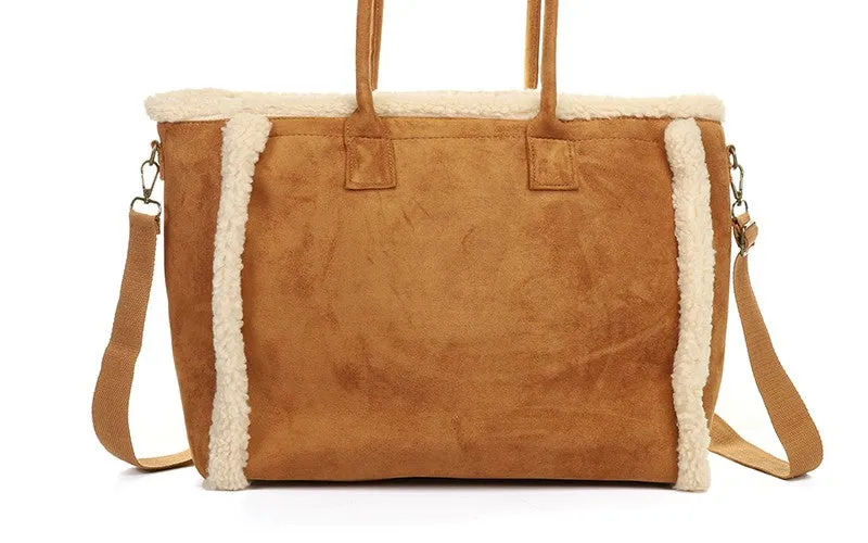 Amiek Avoriaz shopper sand 50x30cm teddy