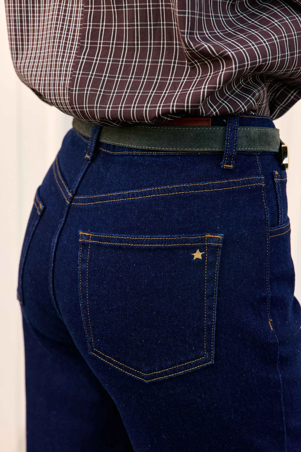 La Petite Etoile Zephyr rechte jeans onewash blauw denim