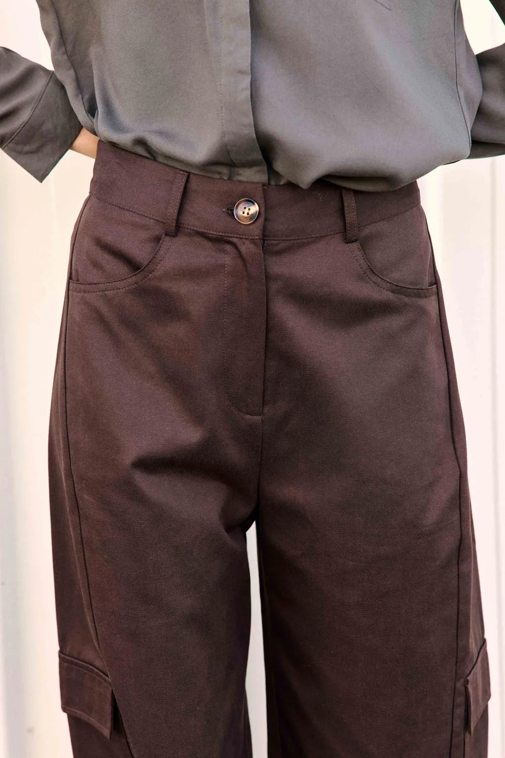 La Petite Etoile Pazy broek bruin barrel zakken