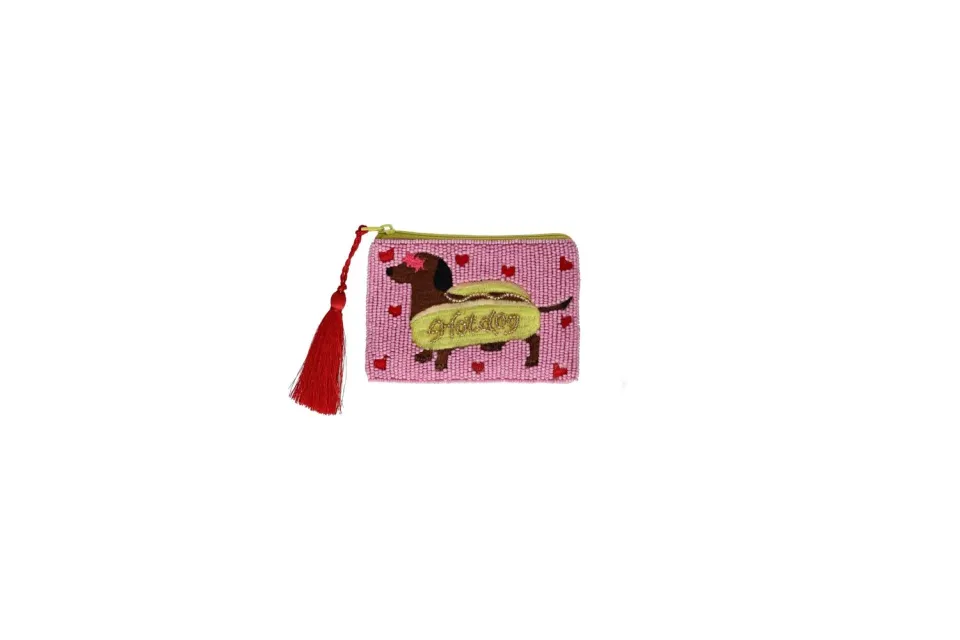 Amiek Teckel Make Up tasje XS roze katoen