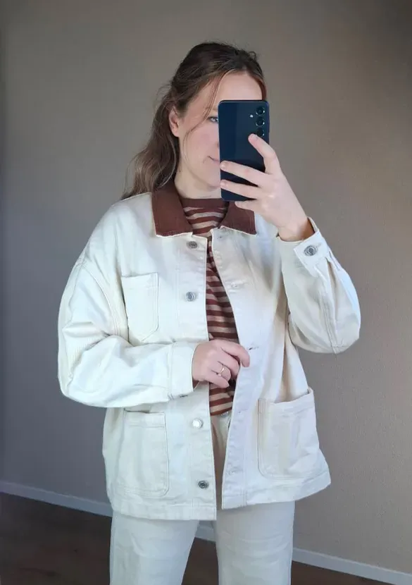 LOVEDRUNKY Denim Jack spijkerjasje beige oversized