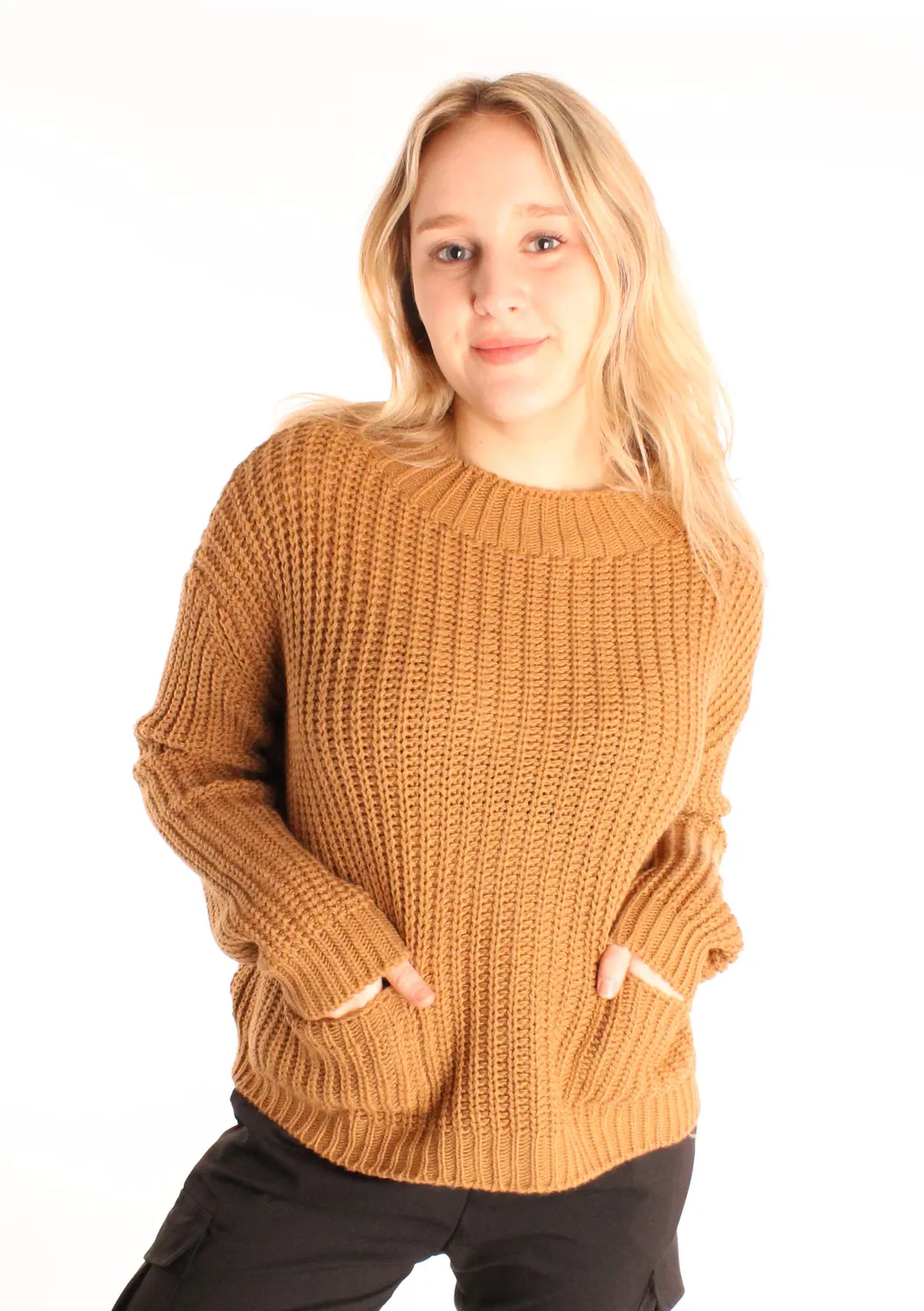 LOVEDRUNKY Pockets trui Bruin one size