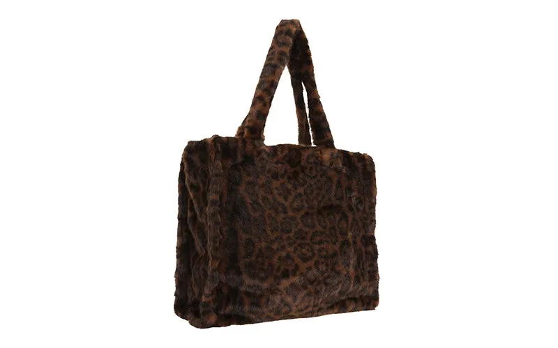 Amiek Monterosa shopper panter bruin faux fur