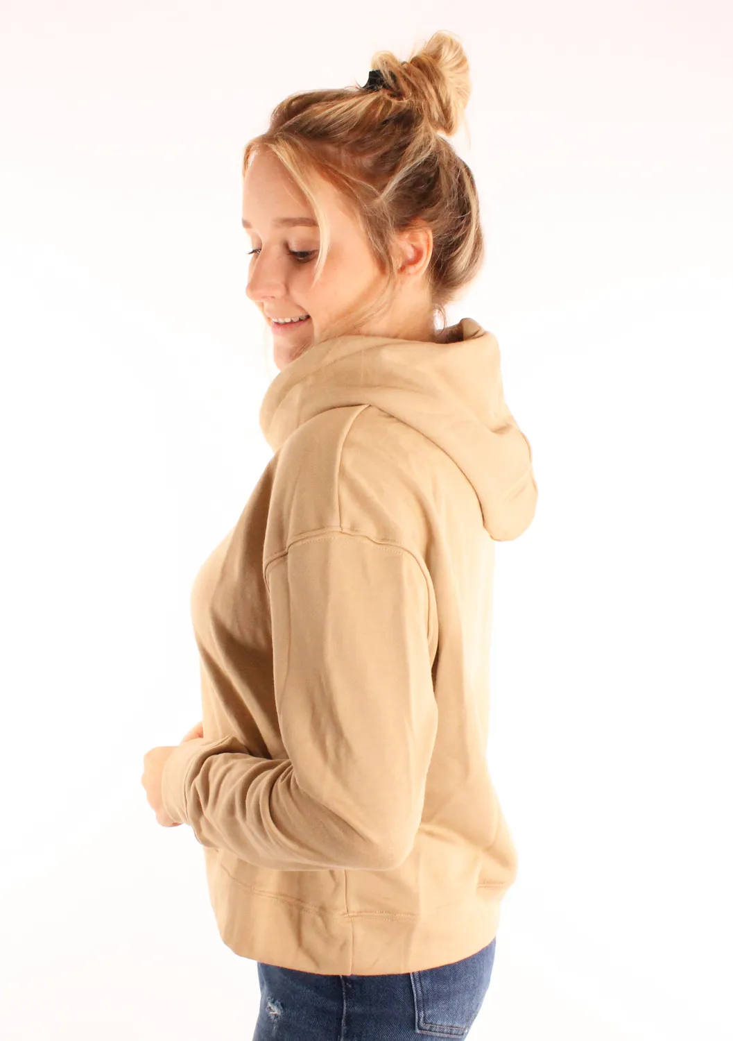 LOVEDRUNKY Hoodie beige sweater met capuchon S M L