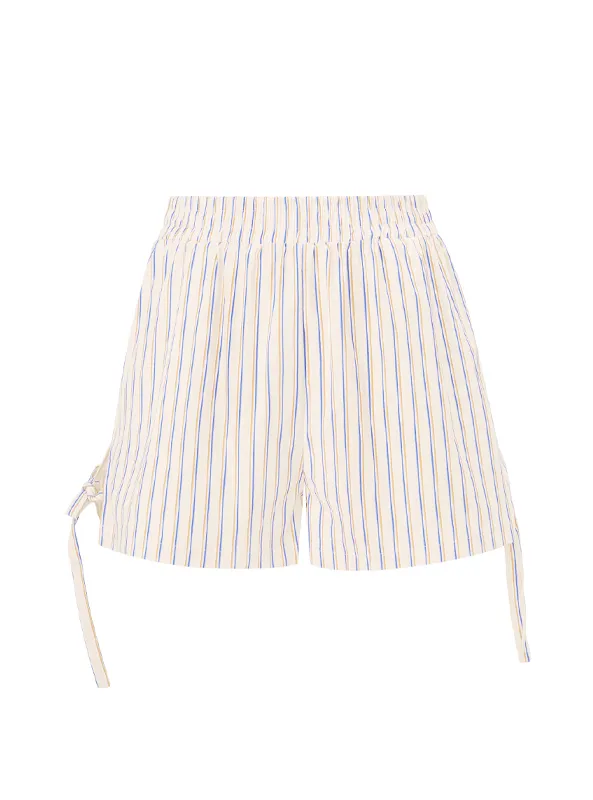 LOVEDRUNKY Gestreept short crème elastische taille