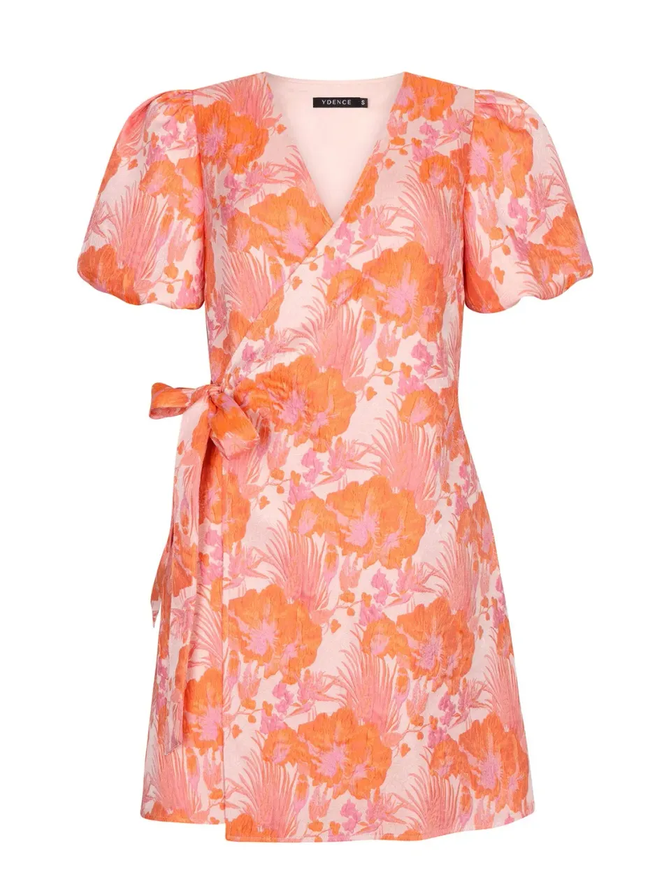Amiek Kelly jurk oranje jacquard maat S