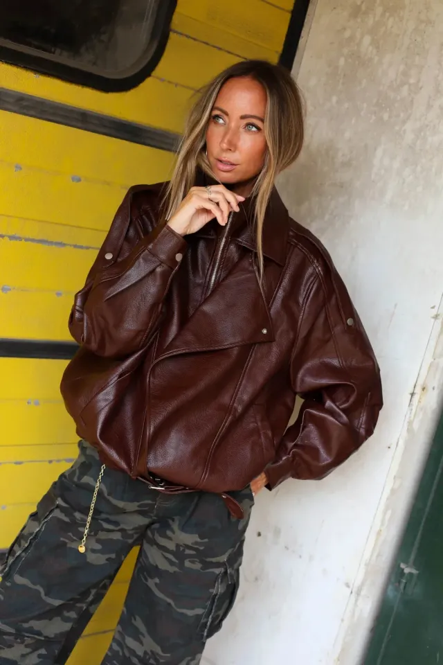 Amiek Emilia Jacket Oversized jas bordeaux onesize