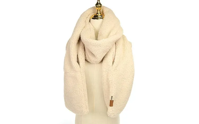 ImDutch Livigno sjaal naturel teddy 195x20cm