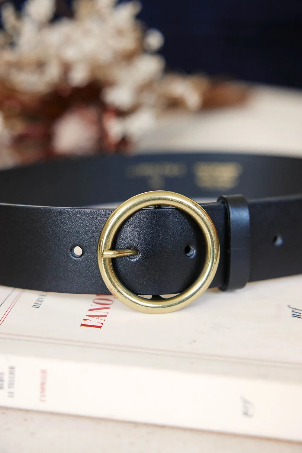La Petite Etoile Mike riem zwart klassiek damesriem