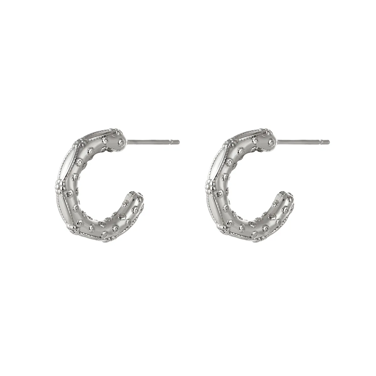 LOVEDRUNKY Steel oorbellen goud 1,9 cm detail