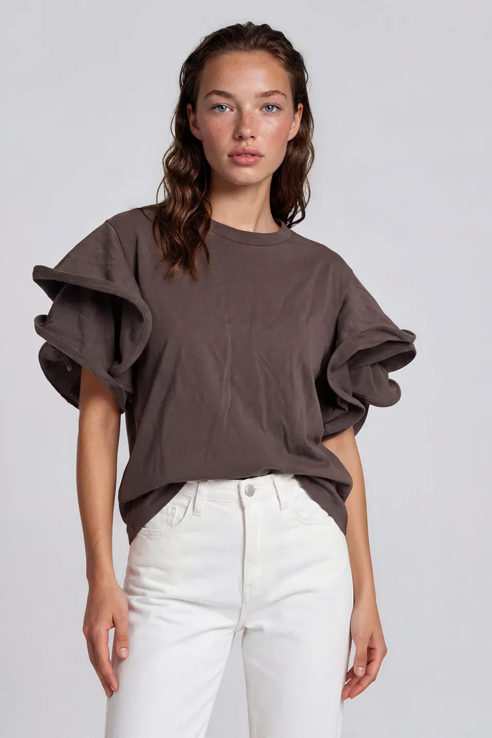 Amiek Poppy top bruin onesize