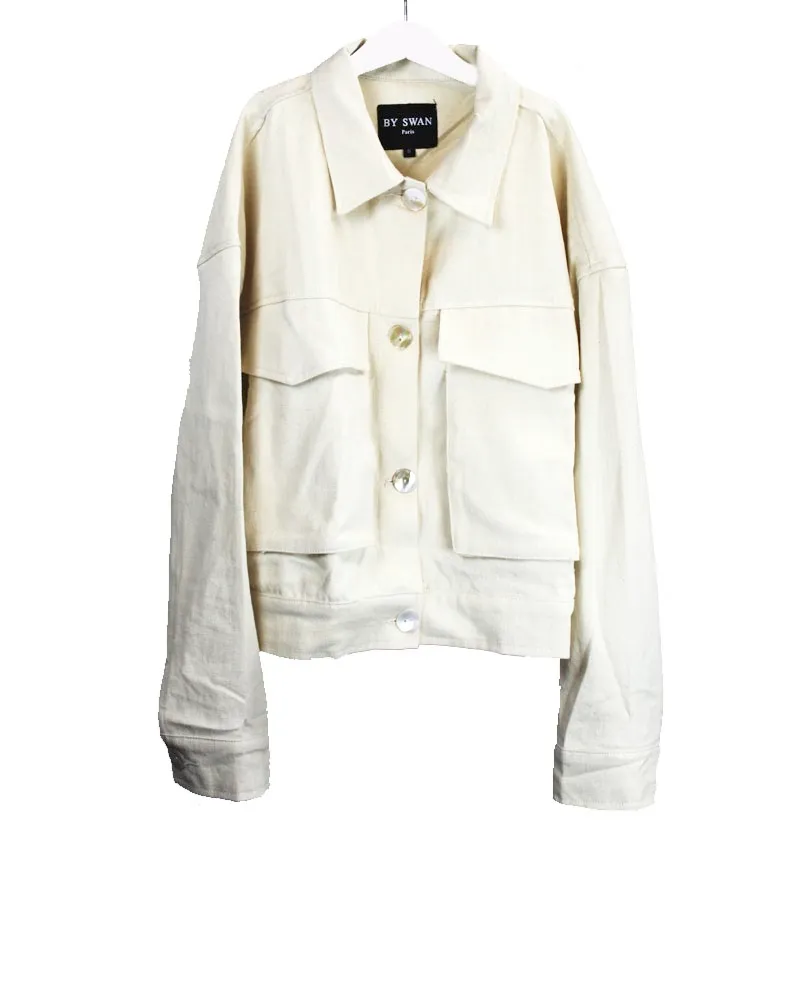 LOVEDRUNKY Jacket jas ecru oversized
