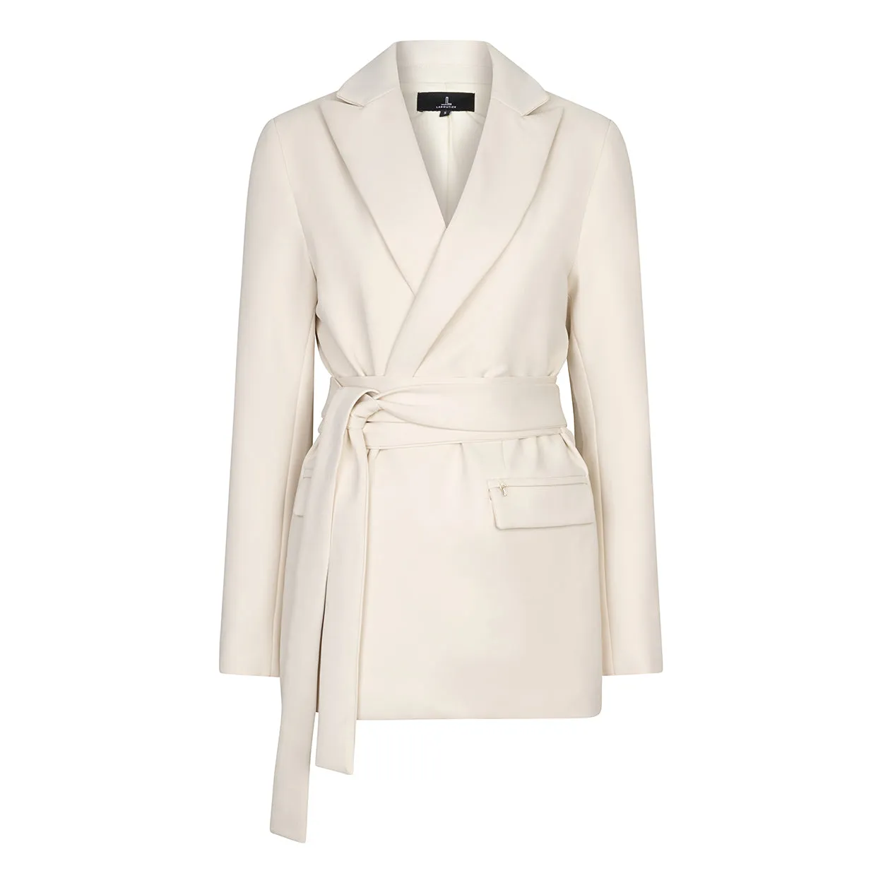 Laboutiek Frame Blazer blazer lichtbeige ceintuur