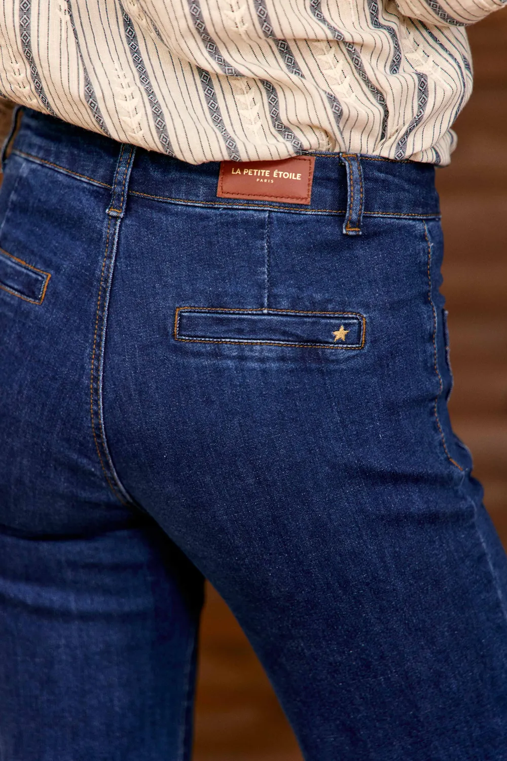 La Petite Etoile Sonny jeans flare wash blauw