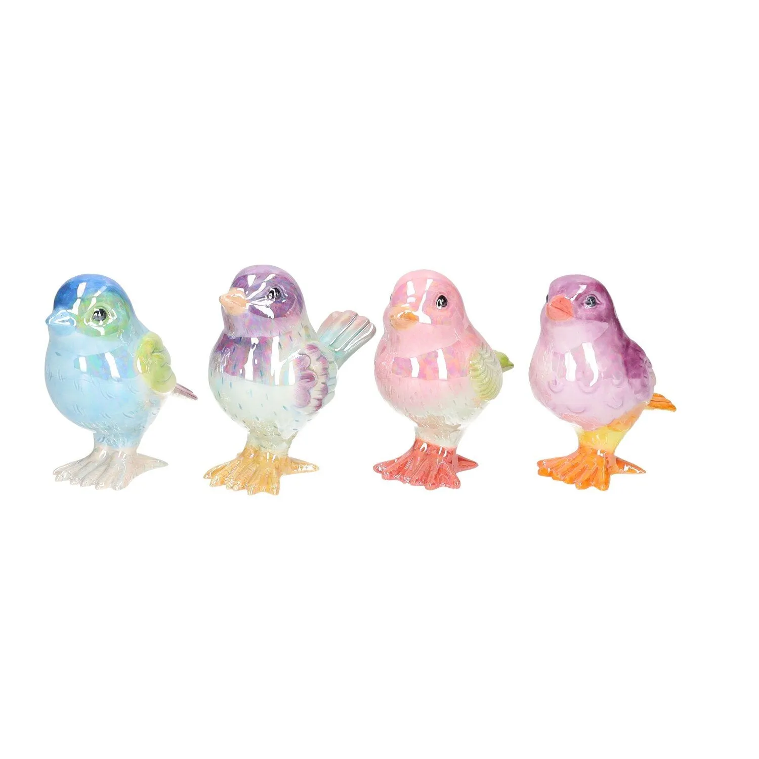 Amiek Deco Bird vogel beeldje blauw groen