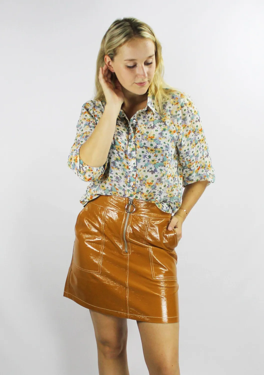 LOVEDRUNKY Blouse Flowers blouse multicolour bloemen
