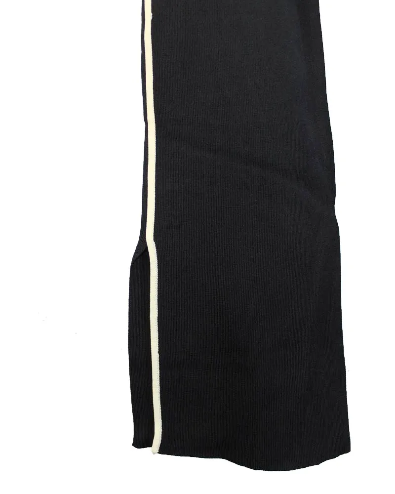 LOVEDRUNKY Split End broek zwart stretch split